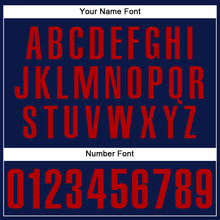 Загрузить изображение в средство просмотра галереи, Custom Navy Red Authentic Baseball Jersey