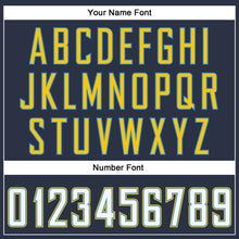 Load image into Gallery viewer, Custom Navy White-Powder Blue Mesh Authentic Throwback Football Jersey