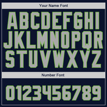 Laden Sie das Bild in den Galerie-Viewer, Custom Navy Gray-Neon Green Authentic Baseball Jersey Jersey