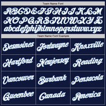 Загрузить изображение в средство просмотра галереи, Custom Navy White-Light Blue Authentic Baseball Jersey