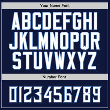 Загрузить изображение в средство просмотра галереи, Custom Navy White-Light Blue Authentic Baseball Jersey