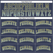 Загрузить изображение в средство просмотра галереи, Custom Navy Light Blue-Gold Authentic Drift Fashion Baseball Jersey