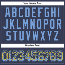 Загрузить изображение в средство просмотра галереи, Custom Navy Light Blue-Gold Authentic Drift Fashion Baseball Jersey