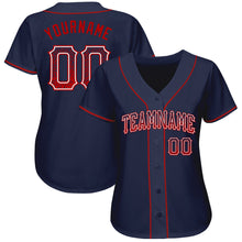 Load image into Gallery viewer, Custom Navy Red-White Authentic Drift Fashion Baseball Jersey