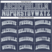 Load image into Gallery viewer, Custom Navy Silver-White Authentic Drift Fashion Baseball Jersey