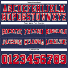 Загрузить изображение в средство просмотра галереи, Custom Navy Red-Cream Authentic Throwback Basketball Shorts