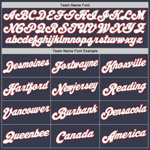 Charger l'image dans la galerie, Custom Navy White Pinstripe White-Red Authentic Basketball Jersey