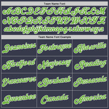 Charger l'image dans la galerie, Custom Navy White Pinstripe Neon Green-White Authentic Basketball Jersey