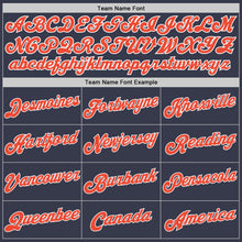 Charger l'image dans la galerie, Custom Navy White Pinstripe Orange-White Authentic Basketball Jersey