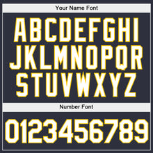 Laden Sie das Bild in den Galerie-Viewer, Custom Stitched Navy White-Gold Sports Pullover Sweatshirt Hoodie