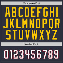 Laden Sie das Bild in den Galerie-Viewer, Custom Stitched Navy White-Gold Sports Pullover Sweatshirt Hoodie