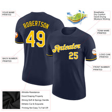 Загрузить изображение в средство просмотра галереи, Custom Navy Gold-White Performance T-Shirt