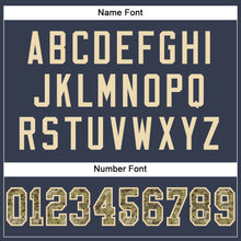 Load image into Gallery viewer, Custom Navy Camo-Cream Mesh Authentic Football Jersey