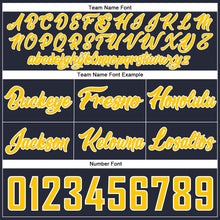 Загрузить изображение в средство просмотра галереи, Custom Navy Gold-White Authentic Throwback Basketball Shorts