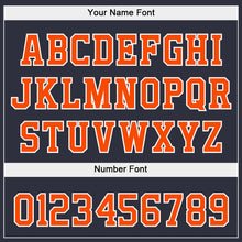 Load image into Gallery viewer, Custom Stitched Navy Orange-White Sports Pullover Sweatshirt Hoodie