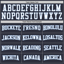 Laden Sie das Bild in den Galerie-Viewer, Custom Stitched Navy White-Light Blue Sports Pullover Sweatshirt Hoodie