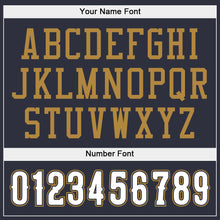 Laden Sie das Bild in den Galerie-Viewer, Custom Stitched Navy White-Old Gold Sports Pullover Sweatshirt Hoodie