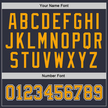 Load image into Gallery viewer, Custom Stitched Navy Gold-White Sports Pullover Sweatshirt Hoodie