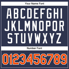 Загрузить изображение в средство просмотра галереи, Custom Navy Orange-White Authentic Baseball Jersey