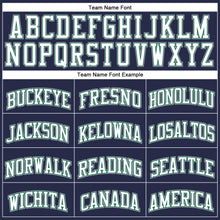 Laden Sie das Bild in den Galerie-Viewer, Custom Navy White-Kelly Green Authentic Throwback Basketball Jersey