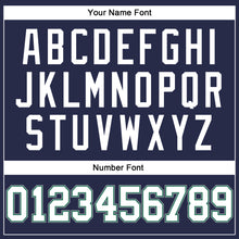 Laden Sie das Bild in den Galerie-Viewer, Custom Navy White-Kelly Green Authentic Throwback Basketball Jersey