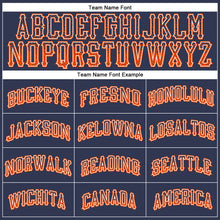 Laden Sie das Bild in den Galerie-Viewer, Custom Navy Orange-White Authentic Drift Fashion Baseball Jersey