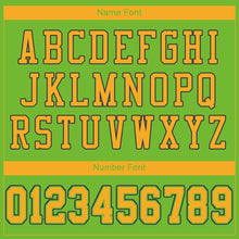 Load image into Gallery viewer, Custom Neon Green Gold-Navy Mesh Authentic Football Jersey