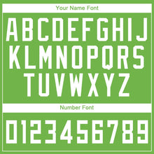 Load image into Gallery viewer, Custom Neon Green White Round Neck Suit Basketball Jersey