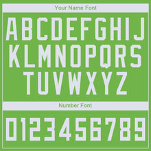 Load image into Gallery viewer, Custom Neon Green White V-Neck Basketball Jersey