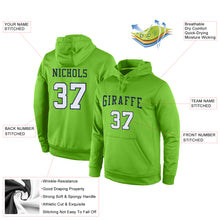 Charger l'image dans la galerie, Custom Stitched Neon Green White-Navy Sports Pullover Sweatshirt Hoodie
