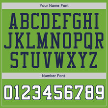 Charger l'image dans la galerie, Custom Stitched Neon Green White-Navy Sports Pullover Sweatshirt Hoodie