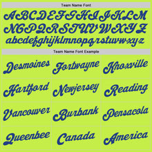 Загрузить изображение в средство просмотра галереи, Custom Neon Green Royal-White Authentic Throwback Basketball Jersey