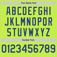 Загрузить изображение в средство просмотра галереи, Custom Neon Green Royal-White Authentic Throwback Basketball Jersey