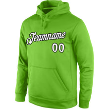 Загрузить изображение в средство просмотра галереи, Custom Stitched Neon Green White-Black Sports Pullover Sweatshirt Hoodie