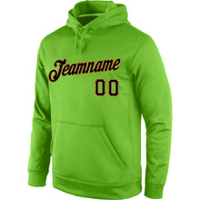 Загрузить изображение в средство просмотра галереи, Custom Stitched Neon Green Black-Old Gold Sports Pullover Sweatshirt Hoodie
