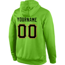 Загрузить изображение в средство просмотра галереи, Custom Stitched Neon Green Black-Old Gold Sports Pullover Sweatshirt Hoodie