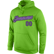 Загрузить изображение в средство просмотра галереи, Custom Stitched Neon Green Purple-Gray Sports Pullover Sweatshirt Hoodie