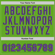 Загрузить изображение в средство просмотра галереи, Custom Stitched Neon Green Purple-Gray Sports Pullover Sweatshirt Hoodie