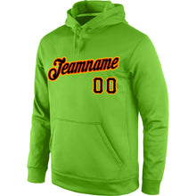 Загрузить изображение в средство просмотра галереи, Custom Stitched Neon Green Black-Orange Sports Pullover Sweatshirt Hoodie