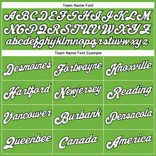 Load image into Gallery viewer, Custom Neon Green White Pinstripe White-Black Authentic Basketball Jersey