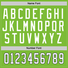 Load image into Gallery viewer, Custom Neon Green White-Navy Hockey Jersey