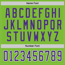 Загрузить изображение в средство просмотра галереи, Custom Neon Green Purple-White Hockey Jersey