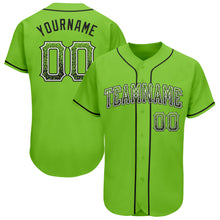 Load image into Gallery viewer, Custom Neon Green Black-White Authentic Drift Fashion Baseball Jersey