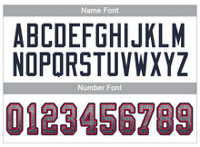 Charger l'image dans la galerie, Custom Light Gray Navy-Scarlet Drift Fashion Football Jersey