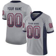 Charger l'image dans la galerie, Custom Light Gray Navy-Scarlet Drift Fashion Football Jersey