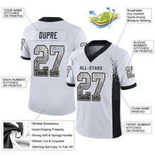 Загрузить изображение в средство просмотра галереи, Custom White Black-Vegas Gold Drift Fashion Football Jersey