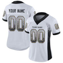 Загрузить изображение в средство просмотра галереи, Custom White Black-Vegas Gold Drift Fashion Football Jersey