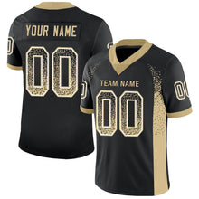 Laden Sie das Bild in den Galerie-Viewer, Custom Black Vegas Gold-White Drift Fashion Football Jersey