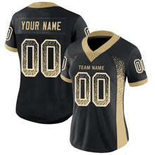 Laden Sie das Bild in den Galerie-Viewer, Custom Black Vegas Gold-White Drift Fashion Football Jersey