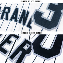 Charger l'image dans la galerie, Custom White Royal Pinstripe Royal-Orange Baseball Jersey